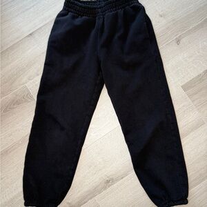 Athleta Girl Black Fleece Jogger Sweatpants Kids M 8-10 Cotton B Corp